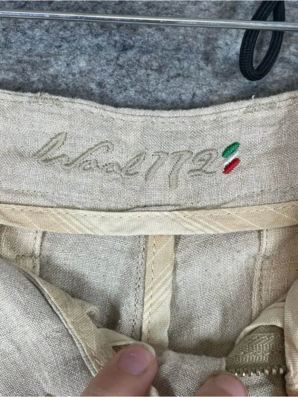 Vintage Linen Pleated Dress Pants Beige 36 Quiet Luxury Trouser Made in Italy